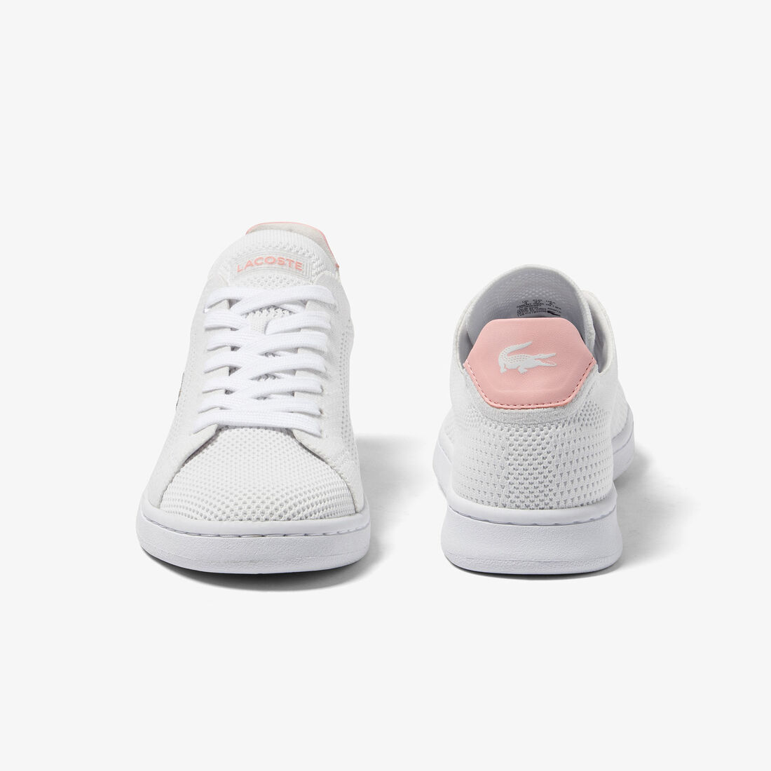 Women's Lacoste Carnaby Pique Textile Heel Pop Trainers Women's Lacoste Carnaby Pique Textile Heel Pop Trainers