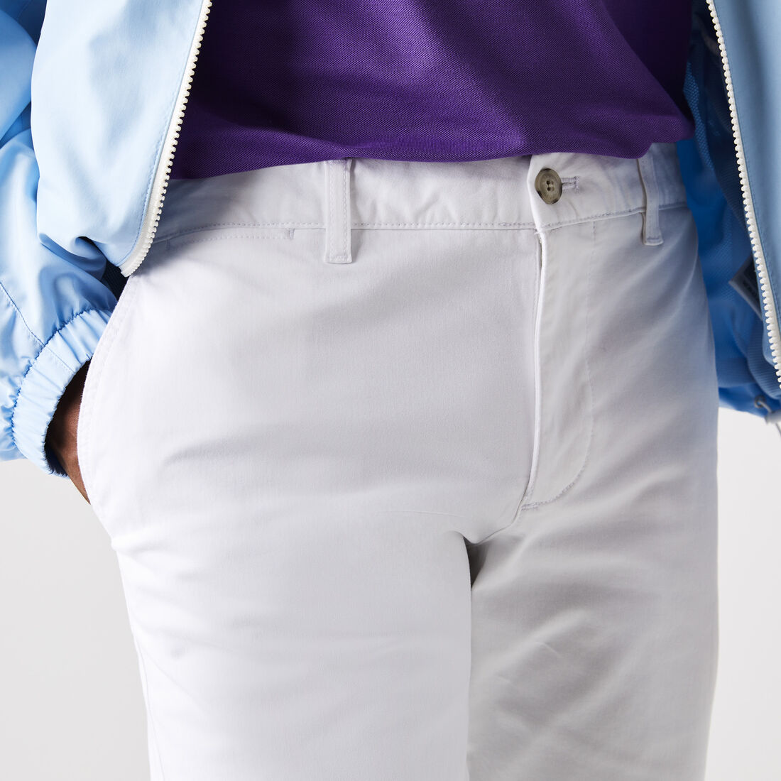 Men's Slim Fit Stretch Gabardine Bermuda Shorts Men's Slim Fit Stretch Gabardine Bermuda Shorts