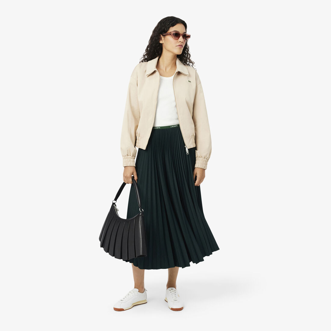 Long Pleated Elasticated Waist Skirt Long Pleated Elasticated Waist Skirt