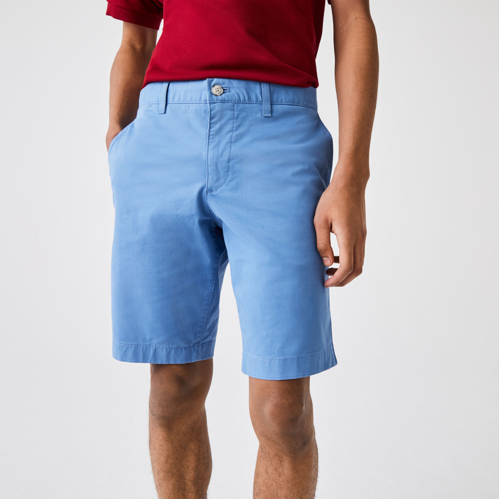 Men's Slim Fit Stretch Gabardine Bermuda Shorts