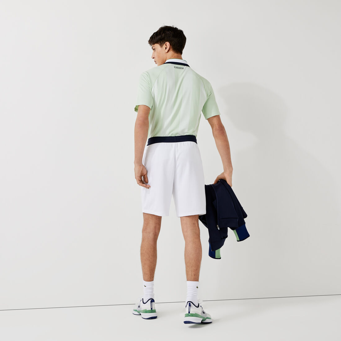 شورت جاكار بخصر مطاطي بلون مغاير للرجال مجموعة Lacoste SPORT شورت جاكار بخصر مطاطي بلون مغاير للرجال مجموعة Lacoste SPORT