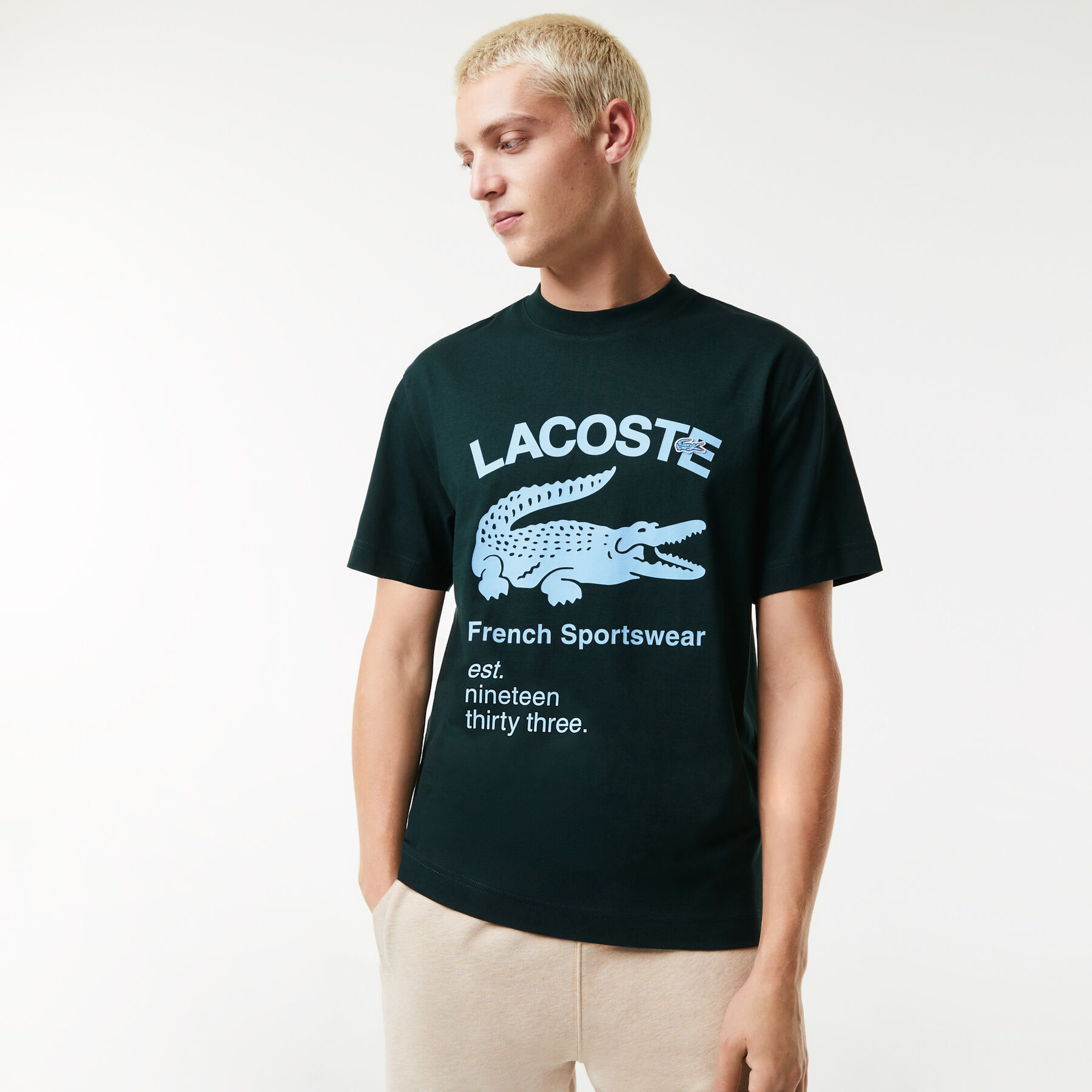 Men's Lacoste Relaxed Fit Crocodile T-Shirt men s lacoste relaxed fit crocodile t shirt