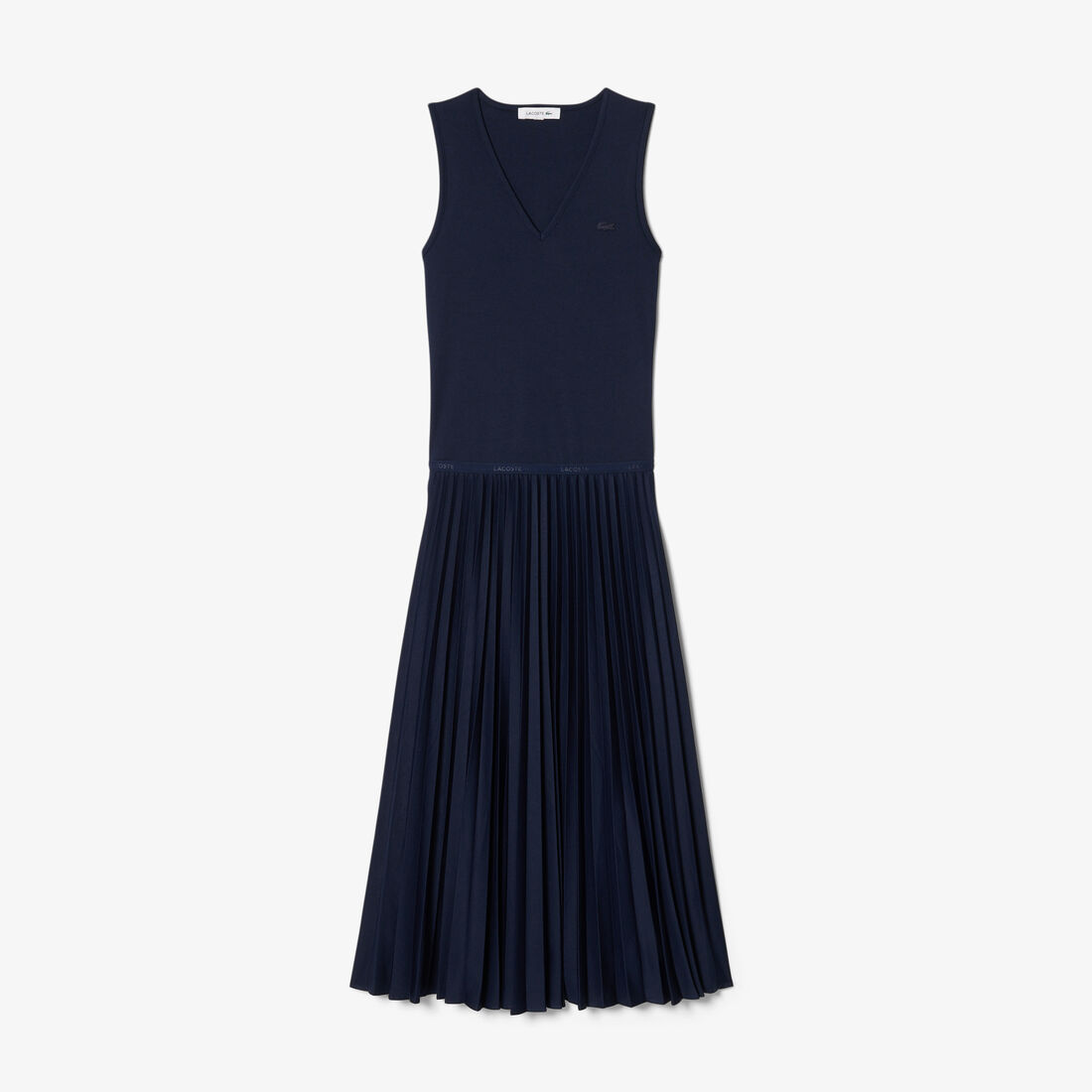 Long Sleeveless Pleated Dress