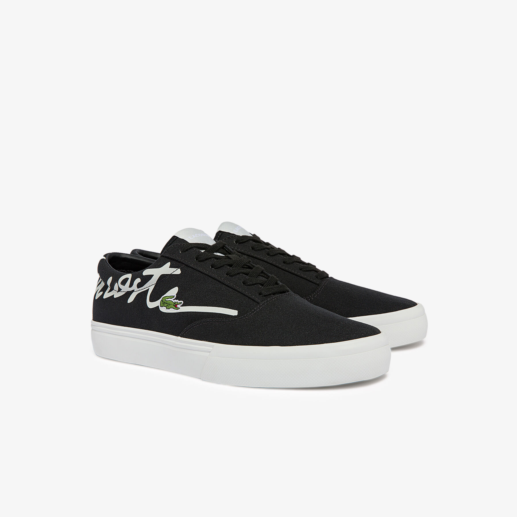 Men's Jump Serve Lace Canvas Trainers lacoste men s jump serve lace canvas trainers