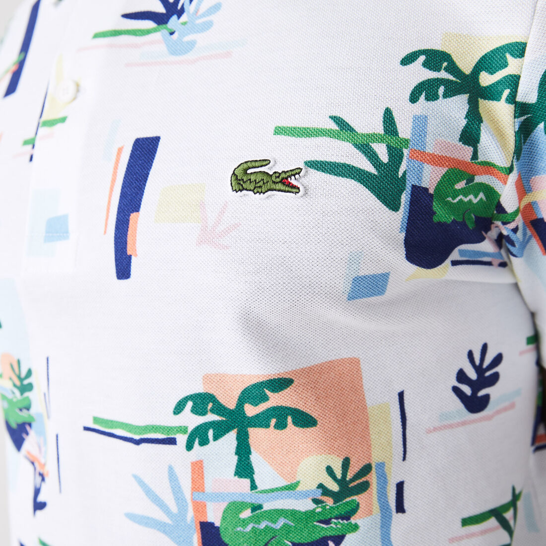 تيشيرت بولو لاكوست مطبوع قطن بيكيه بقصة عادية للرجال تيشيرت بولو لاكوست مطبوع قطن بيكيه بقصة عادية للرجال