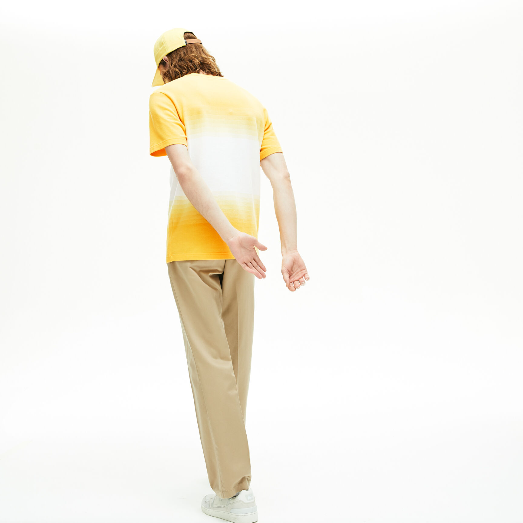 قميص تي-شيرت بفتحة رقبة مستديرة محيك من قطن بيكيه من مجموعة Made in France للرجال قميص تي-شيرت بفتحة رقبة مستديرة محيك من قطن بيكيه من مجموعة Made in France للرجال