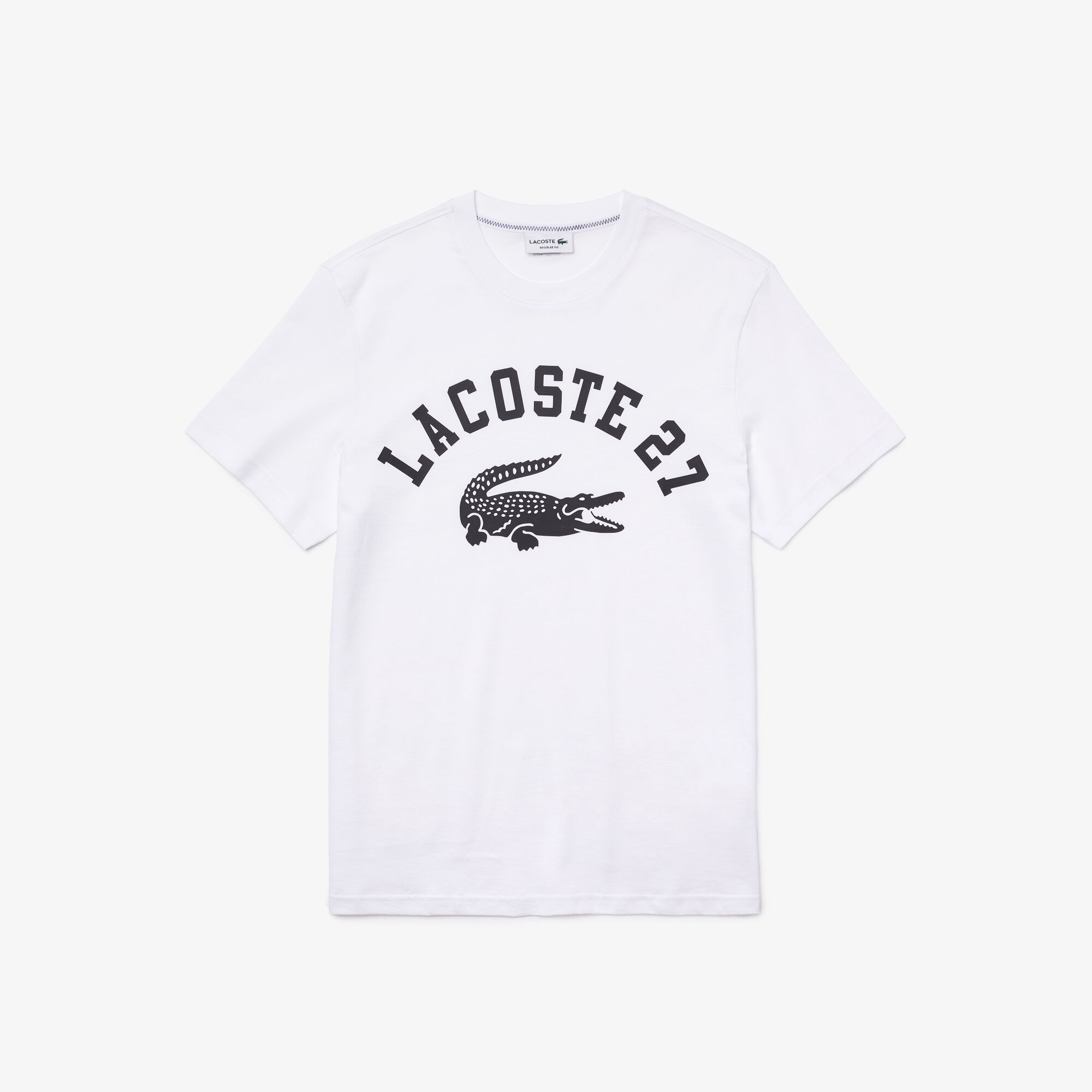 Buy Men s Crew Neck Lacoste 27 Print Cotton T shirt Lacoste SA