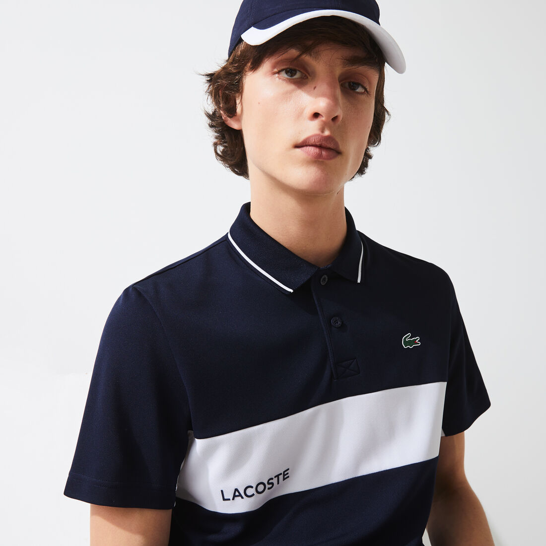 Men&rsquo;s Lacoste SPORT Colourblock Breathable Resistant Polo Shirt