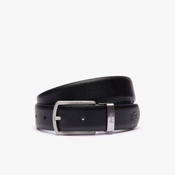 Smooth Leather Belt And 2 Buckle Gift Set