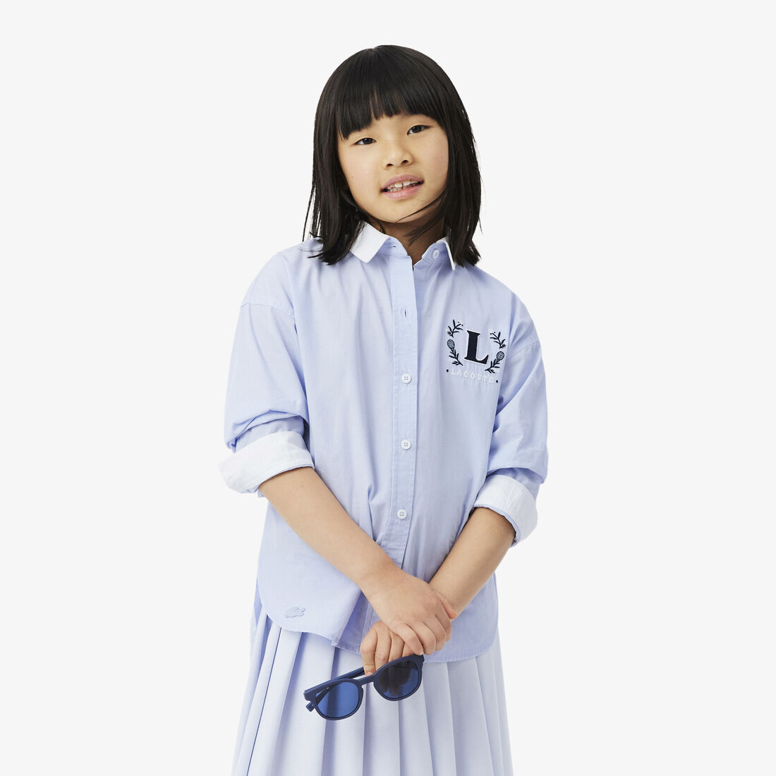 Embroidered Badge Poplin Shirt