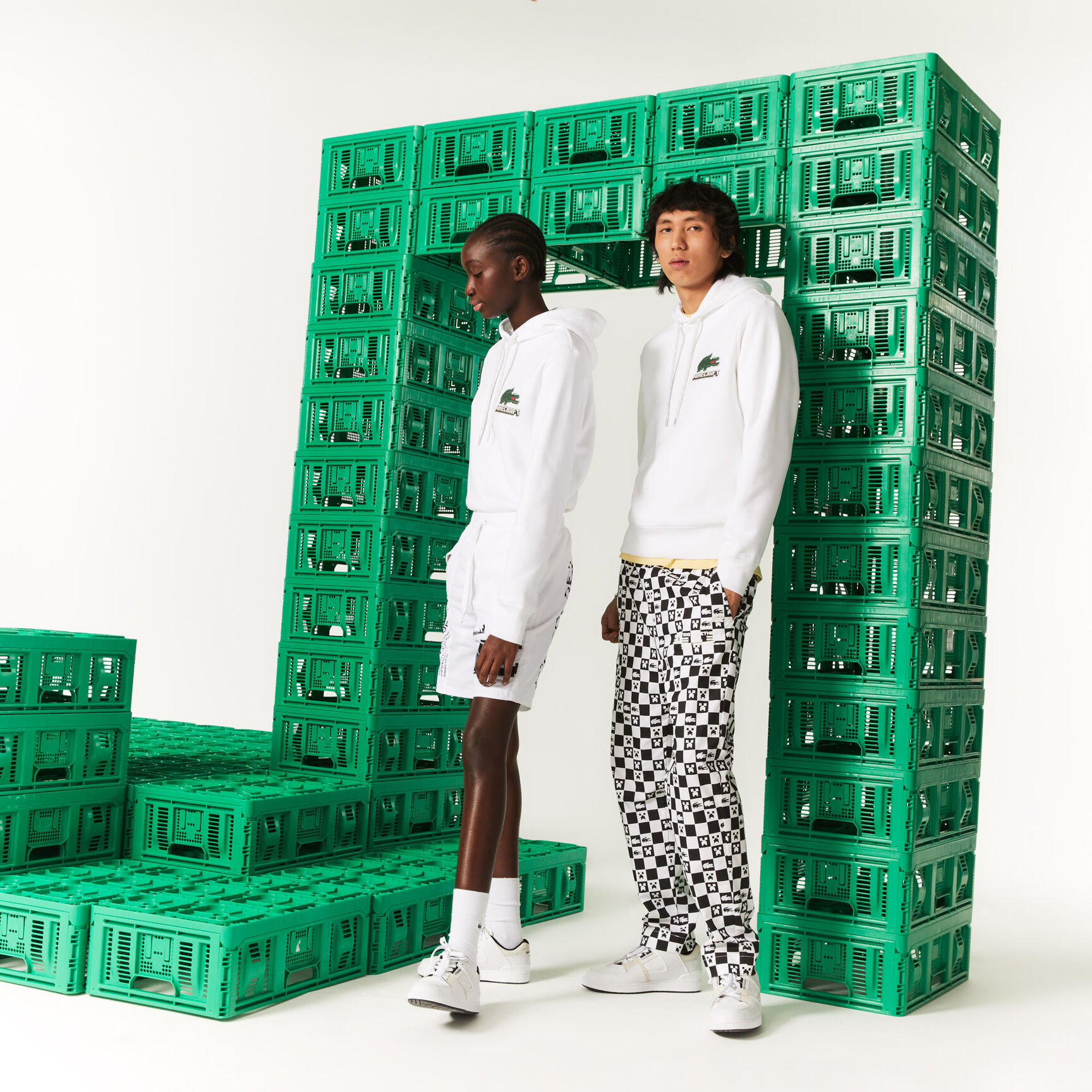 هودي صوف قطني للجنسين مجموعة Lacoste x Minecraft هودي صوف قطني للجنسين مجموعة Lacoste x Minecraft