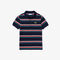 boys  lacoste badge striped cotton piqu  polo shirt