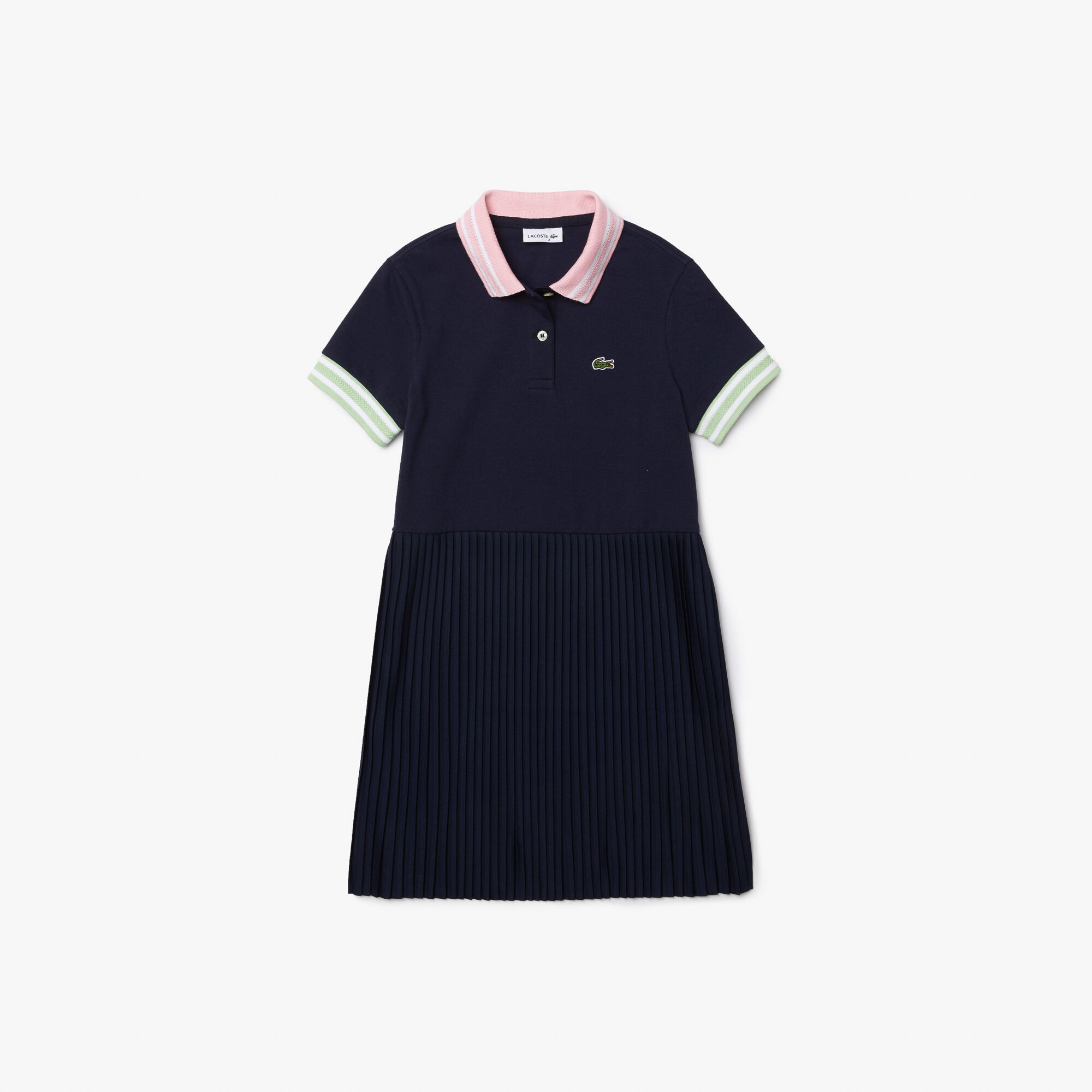 Buy Girls Heritage Pleated Cotton Piqu Polo Dress Lacoste SA