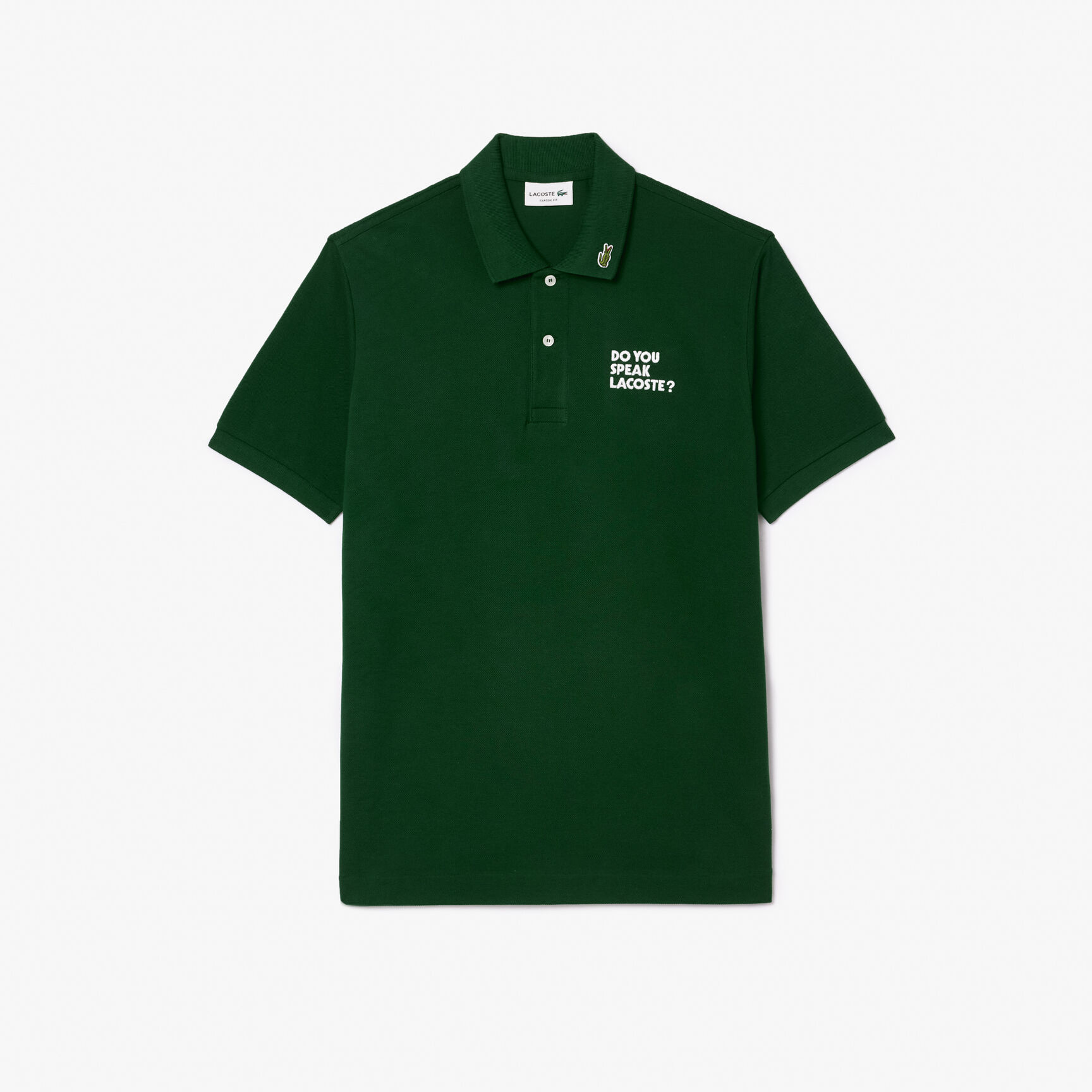 Original L.12.12 Embroidered Slogan Polo Shirt Original L.12.12 Embroidered Slogan Polo Shirt
