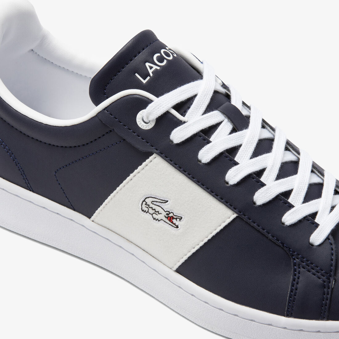 Men's Lacoste Carnaby Pro Leather Colour Contrast Trainers Men's Lacoste Carnaby Pro Leather Colour Contrast Trainers