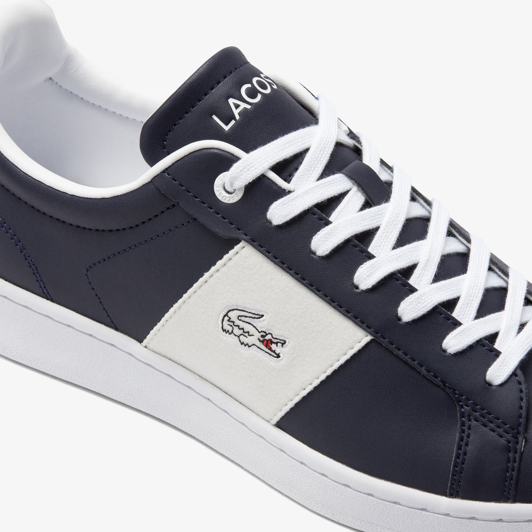 Men's Lacoste Carnaby Pro Leather Colour Contrast Trainers Men's Lacoste Carnaby Pro Leather Colour Contrast Trainers