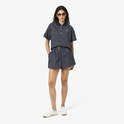 Printed Oversized Bermuda Shorts