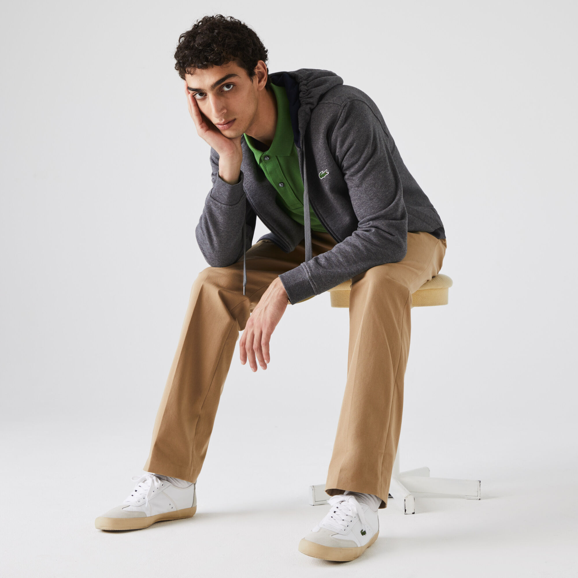 Men's lacoste sport hooded fleece tennis sweatshirt shop