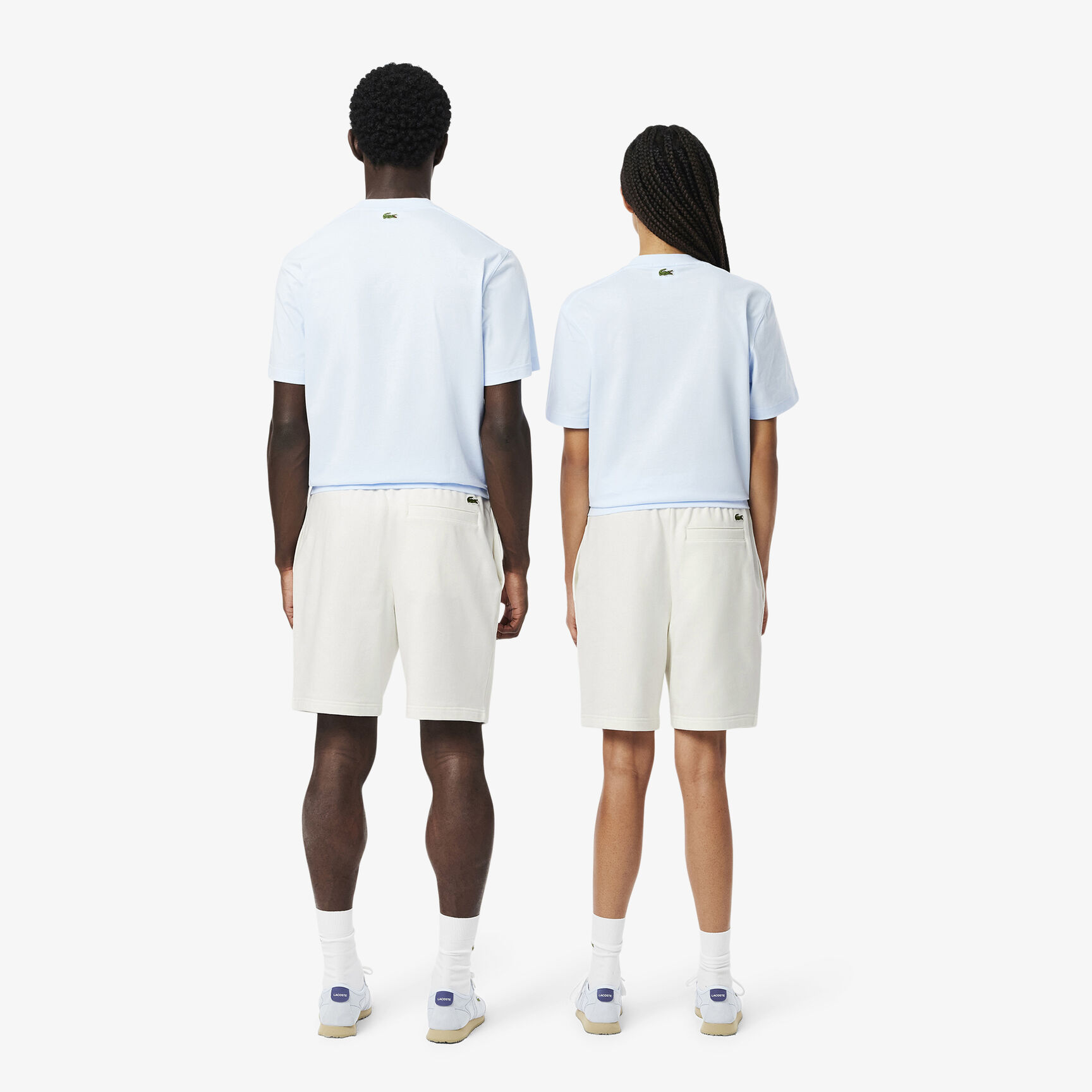 Printed cotton fleece shorts