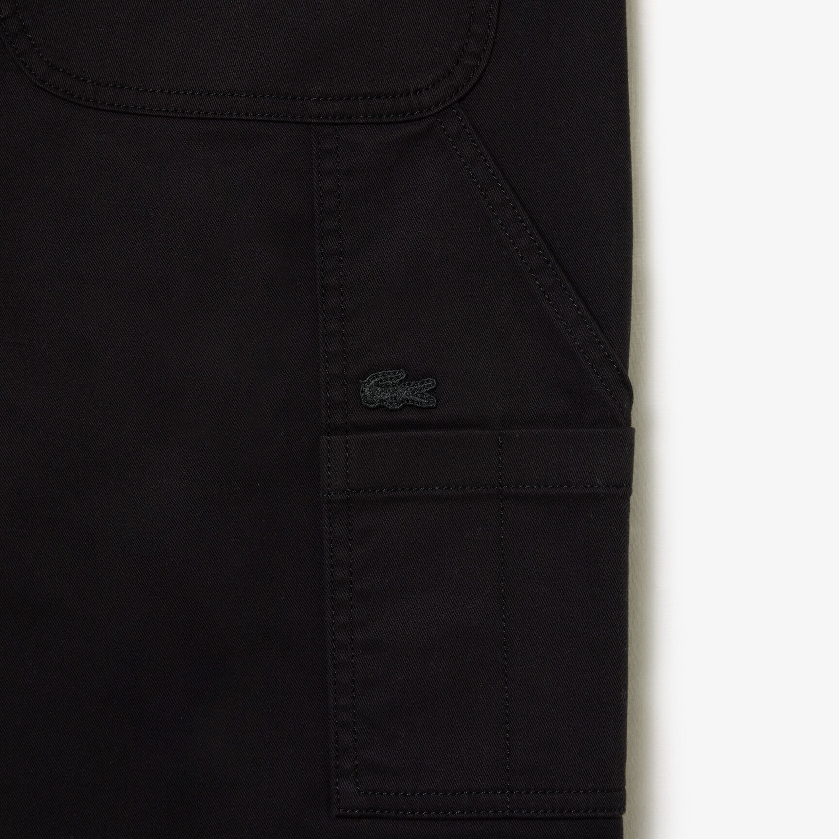 Straight Fit Cotton Twill Cargo Pants