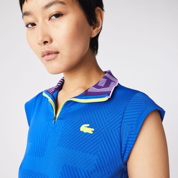 Buy Women's Lacoste SPORT Zip High Neck Tennis Polo Shirt | Lacoste