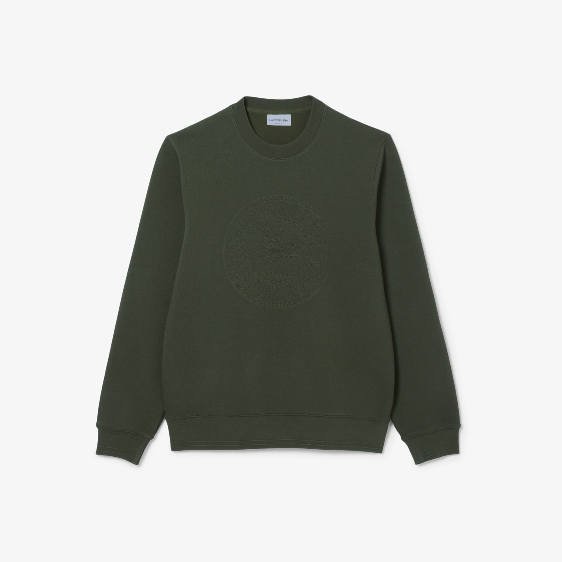 Embossed Logo Pique Sweatshirt