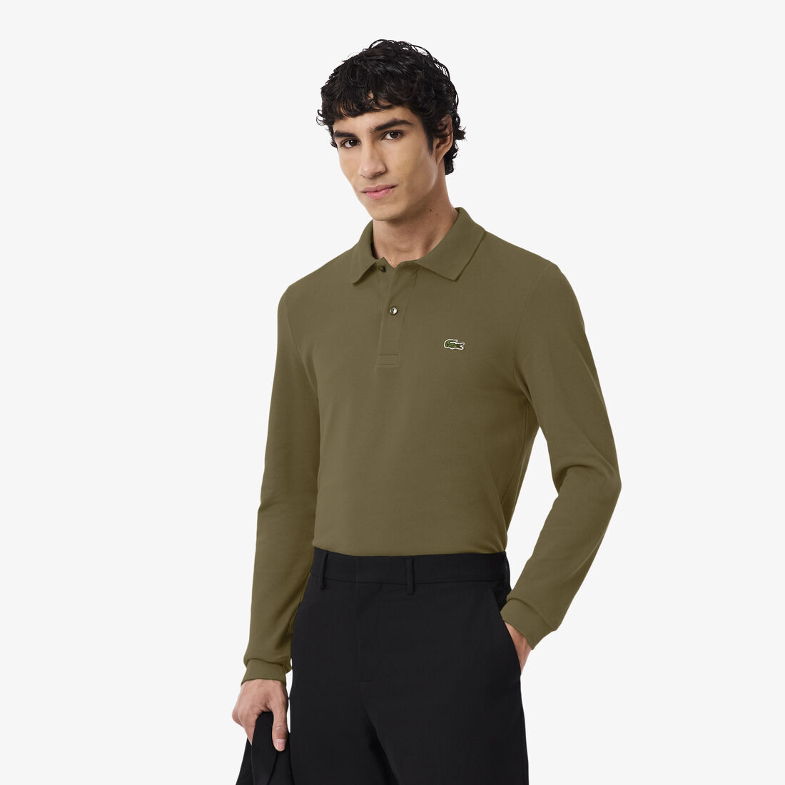 Slim Fit L.12.12 Long Sleeved Polo Shirt