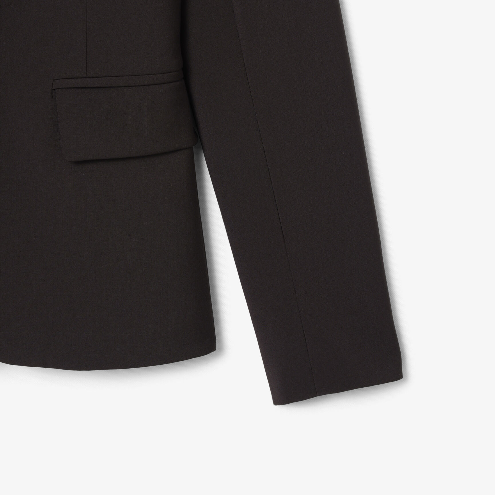 Embroidered Logo Slim Fit Wool Blazer