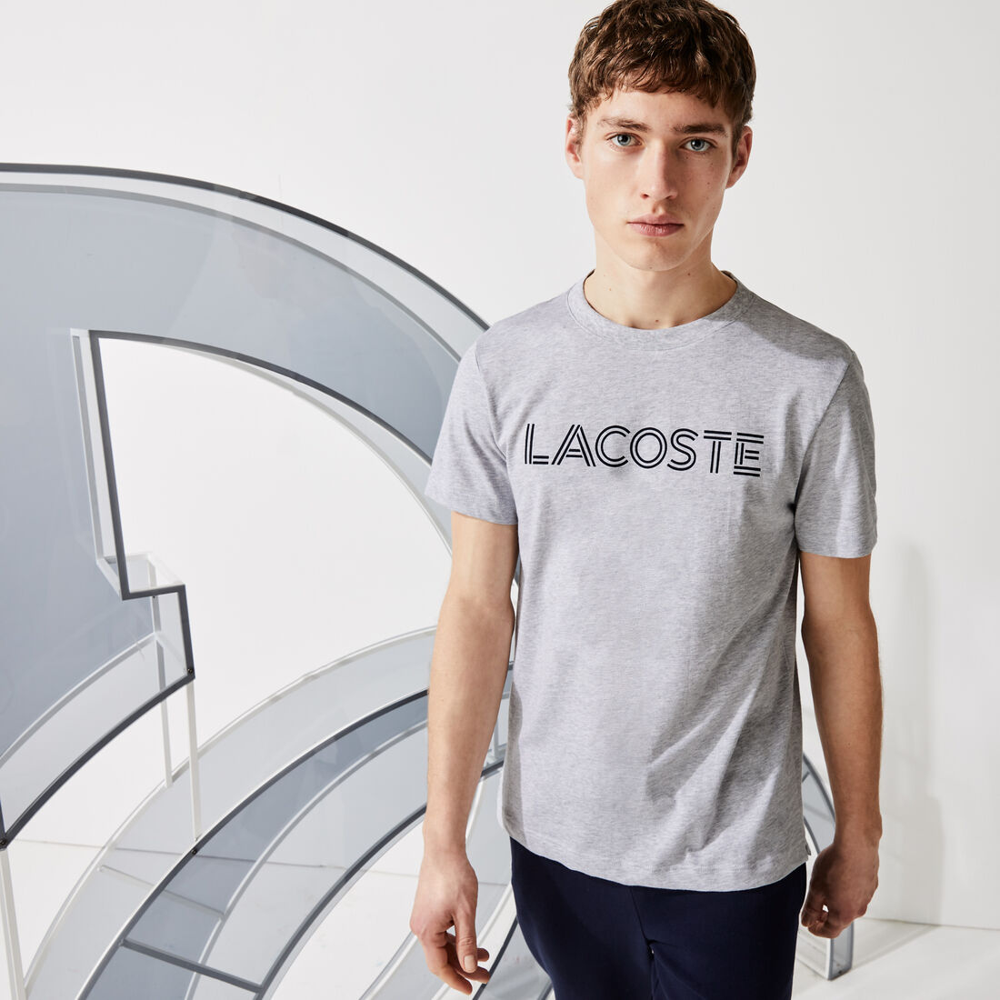 Men's Lacoste SPORT x Novak Djokovic Breathable Print T-shirt