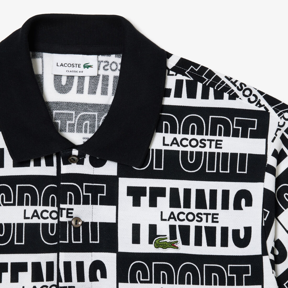 تي شيرت بولو برقعة تمساح مبطنة وقَصّة عادية تي شيرت بولو برقعة تمساح مبطنة وقَصّة عادية