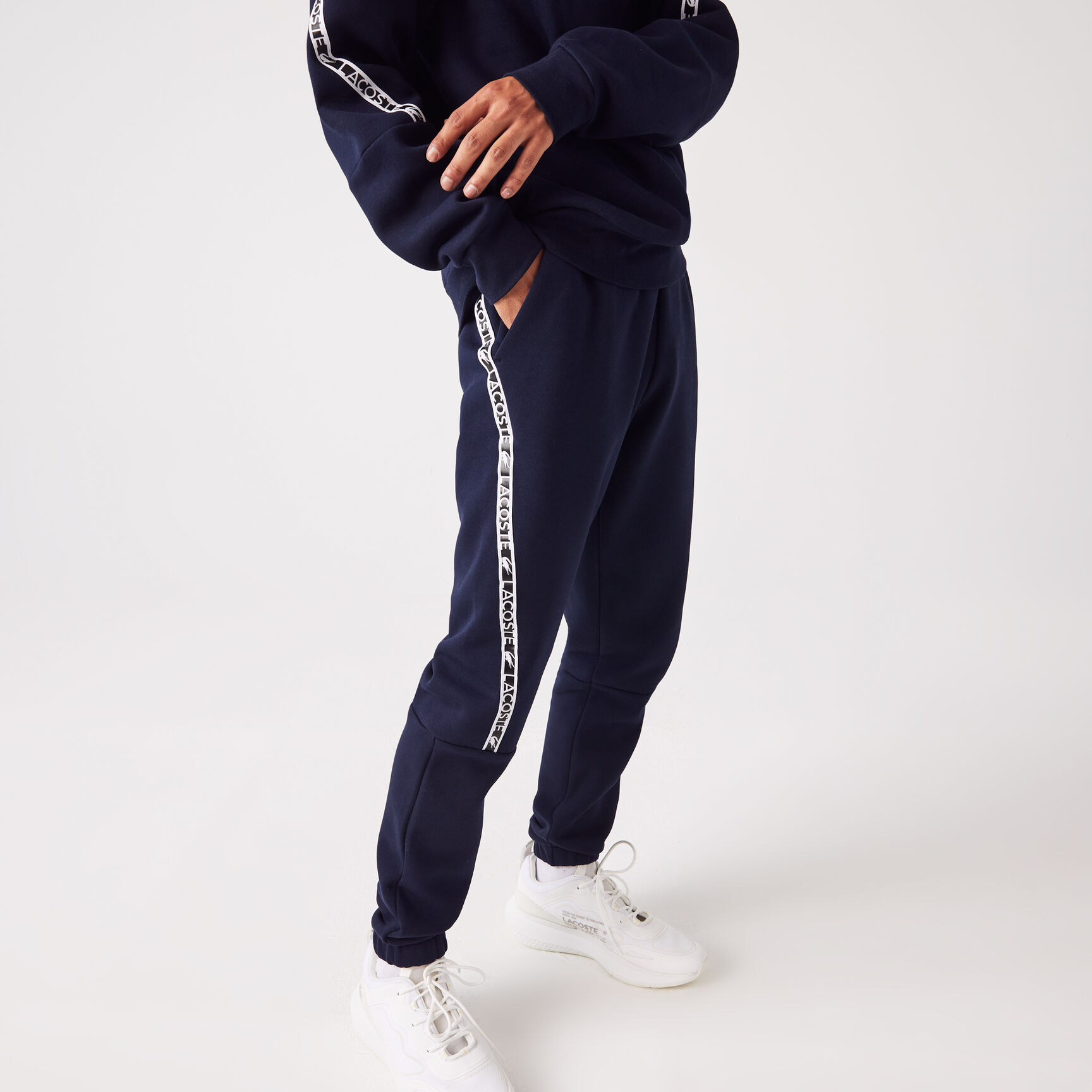 Men's Lacoste Printed Bands Trackpants