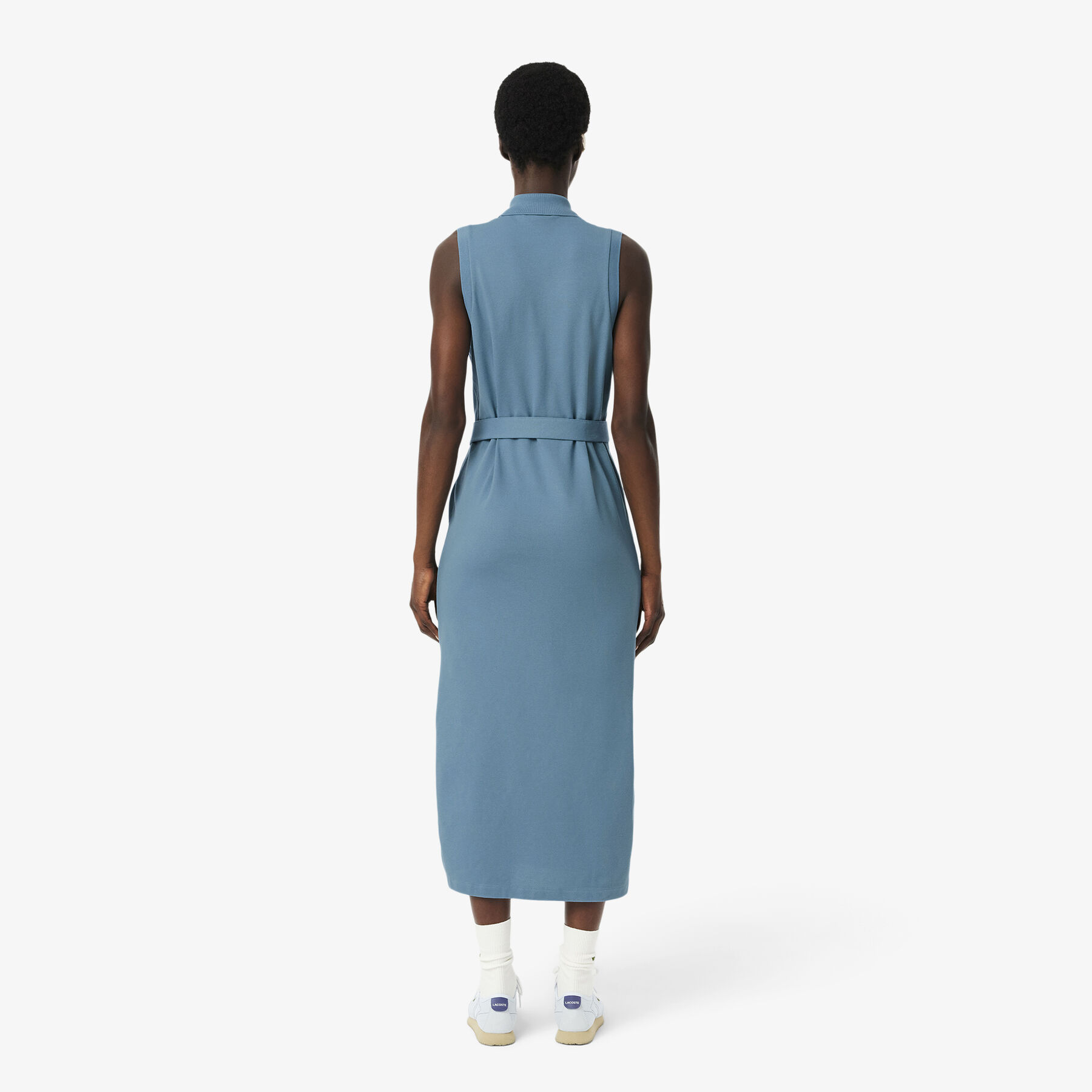 lacoste long stretch mini pique polo dress
