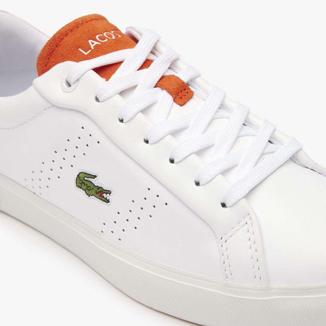 Women's Powercourt 2.0 Orange Leather Trainers Women's Powercourt 2.0 Orange Leather Trainers
