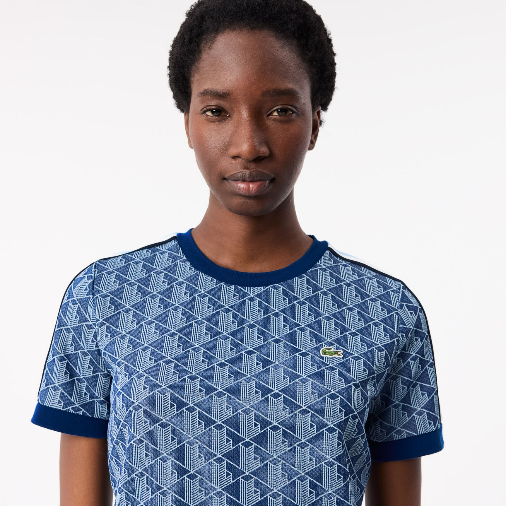 Slim Fit Monogram Jacquard T-shirt