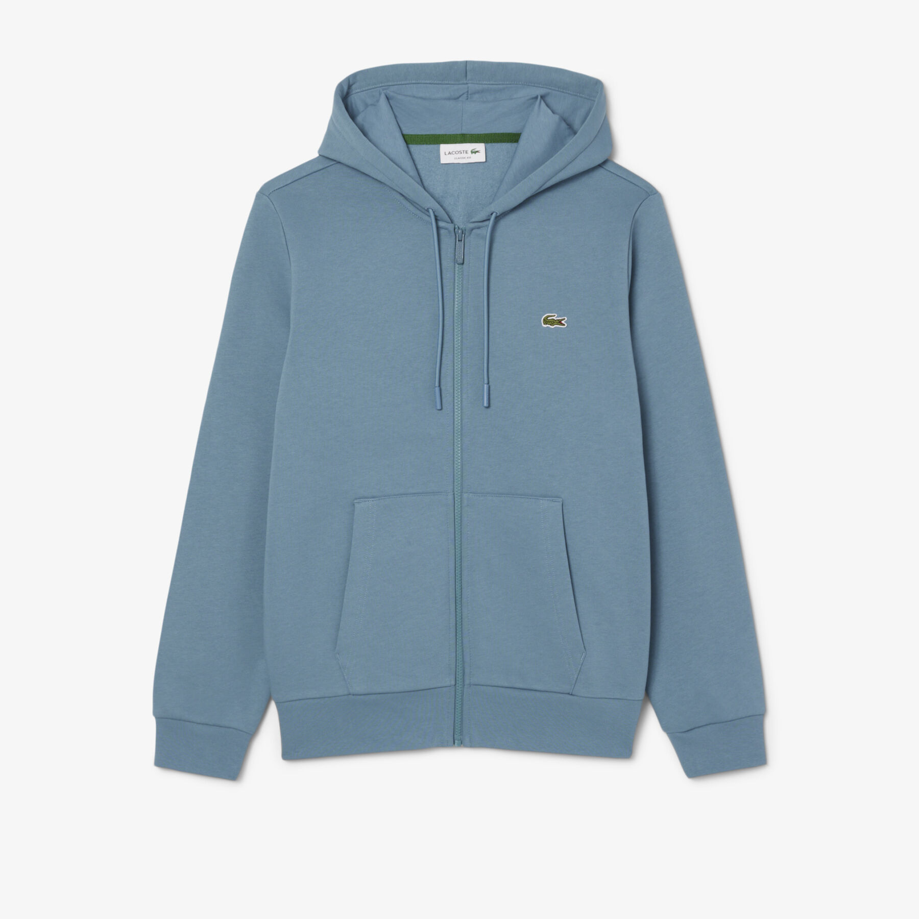 lacoste zip up fleece hoodie
