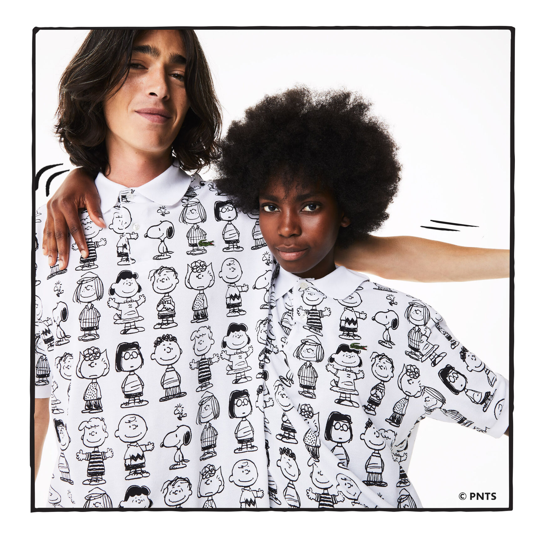 قميص بولو فضفاض للجنسين من مجموعة Lacoste L!VE x Peanuts قميص بولو فضفاض للجنسين من مجموعة Lacoste L!VE x Peanuts