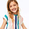 lacoste girls  striped print cotton piqu  dress