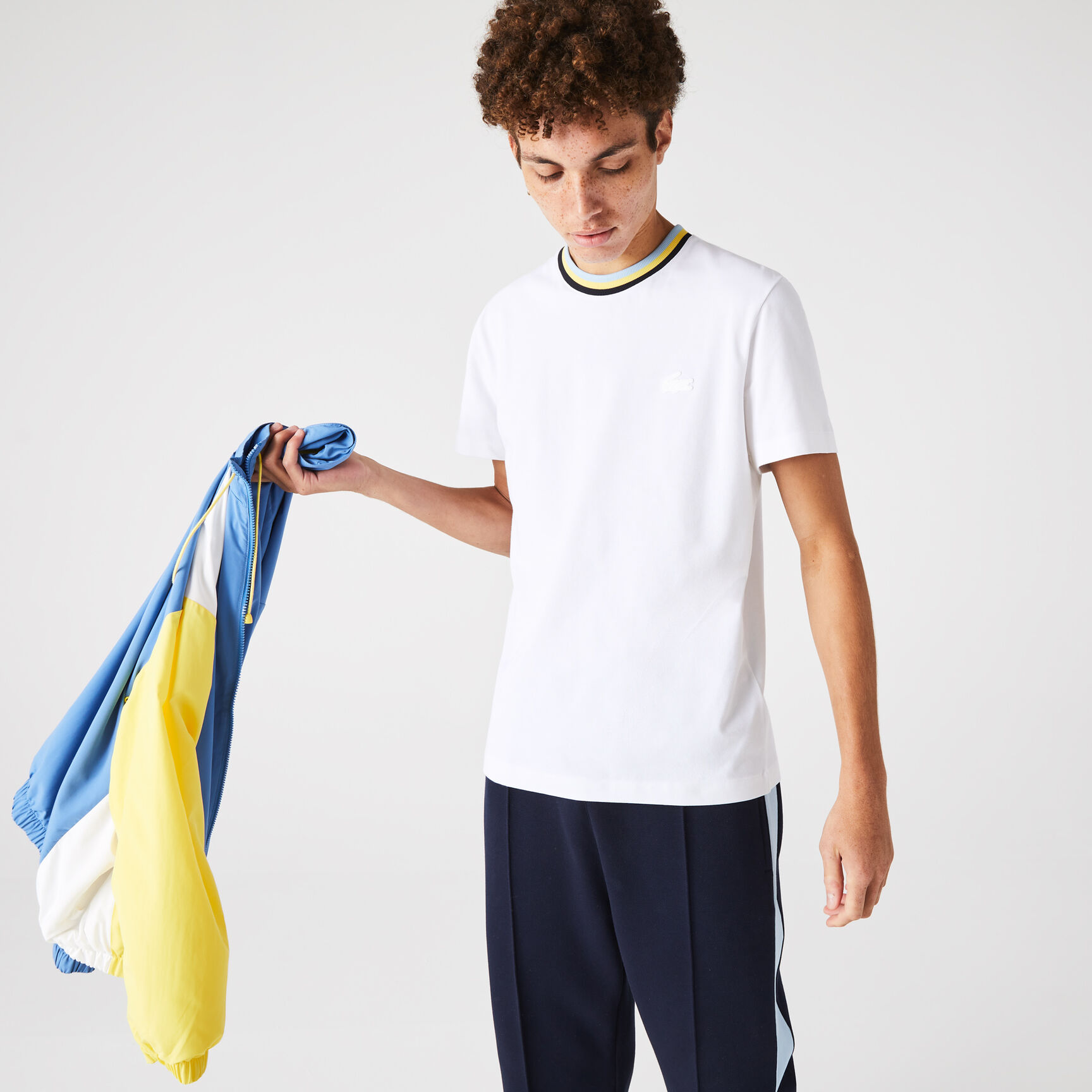 Men's Crew Neck Ultra-Light Breathable Pique T-shirt