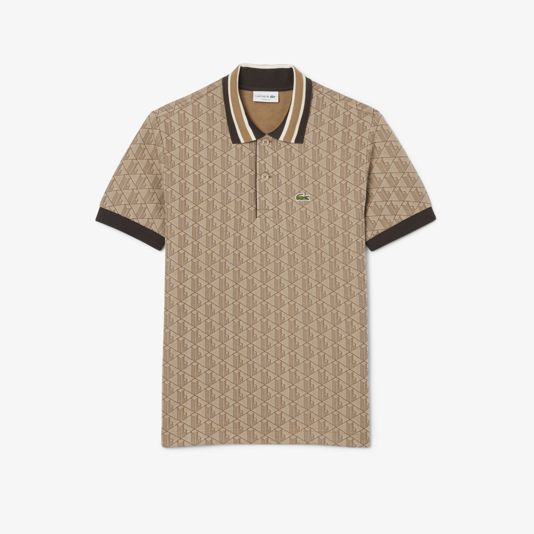 Classic Fit Monogram Jacquard Polo Shirt