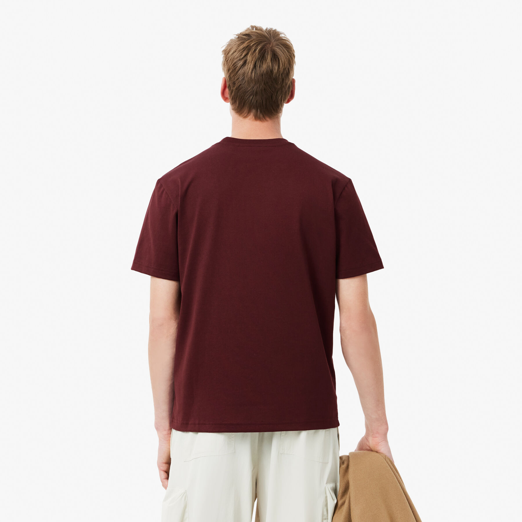 lacoste classic fit heavy cotton logo t shirt