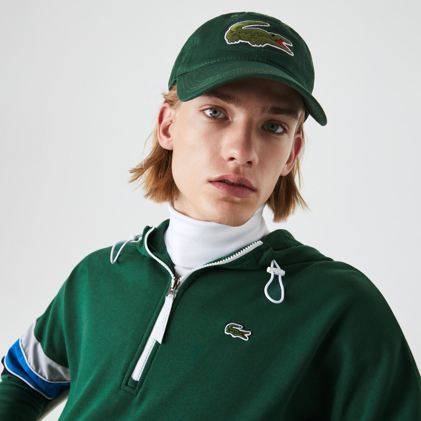 Unisex Contrast Strap And Oversized Crocodile Cotton Cap