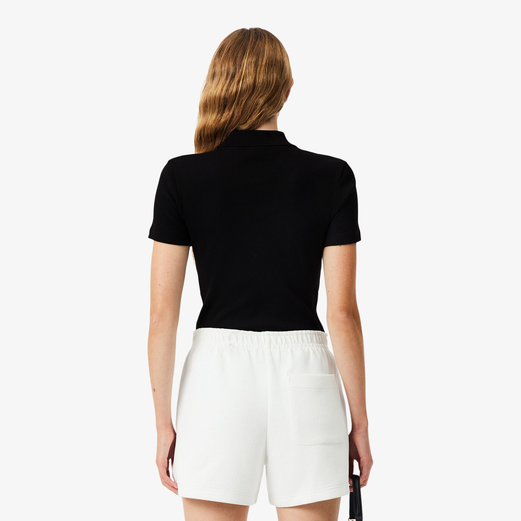 تيشيرت بولو L.12.D بقصة ضيقة من القطن المضلع