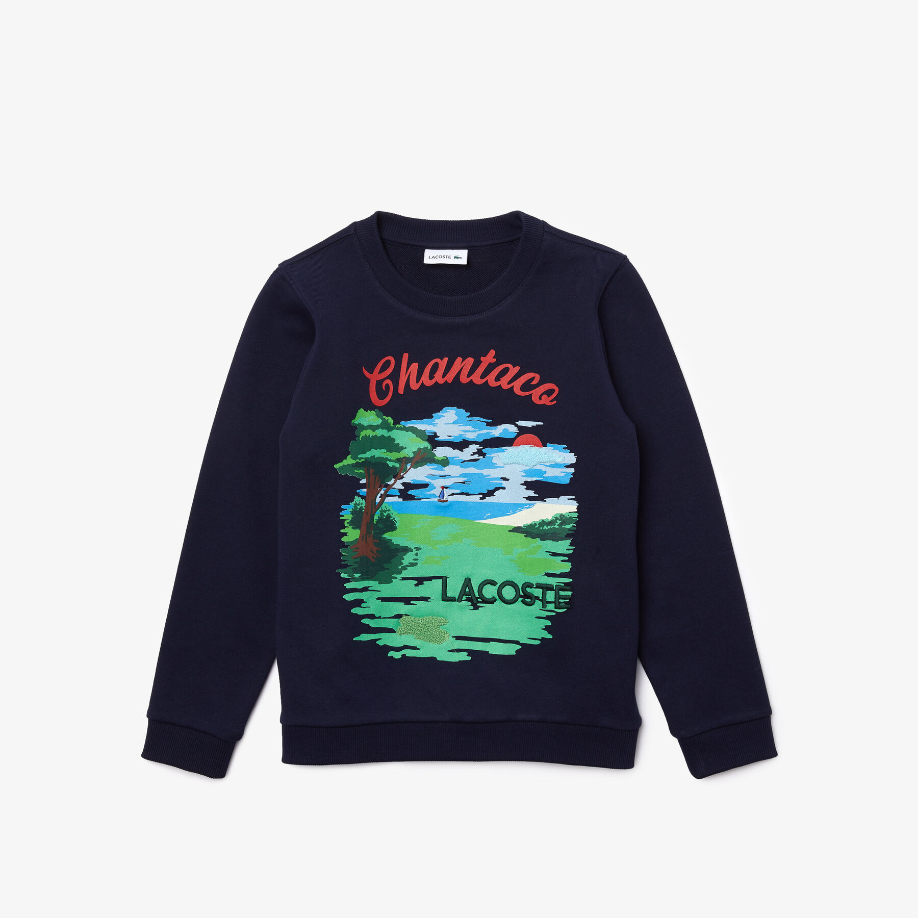 Boys’ Chantaco Print Fleece Sweatshirt lacoste boys chantaco print fleece sweatshirt