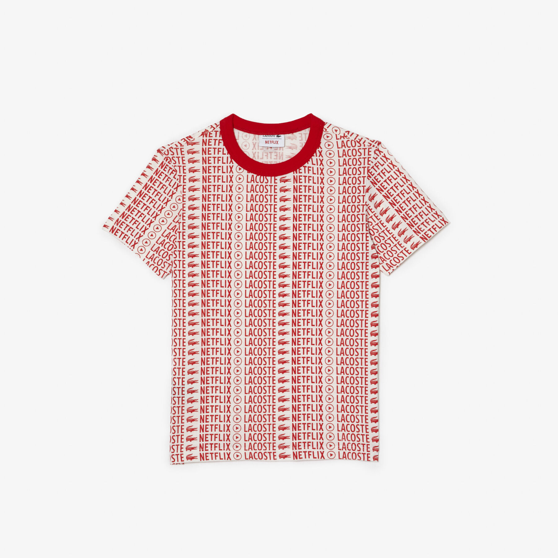 تيشيرت بطبعة قطن عضوي للأطفال مجموعة Lacoste x Netflix لاكوست تيشيرت بطبعة قطن عضوي للأطفال مجموعة lacoste x netflix
