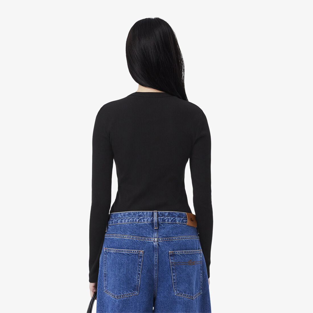 Long Sleeved Ribbed Cotton T-shirt Long Sleeved Ribbed Cotton T-shirt