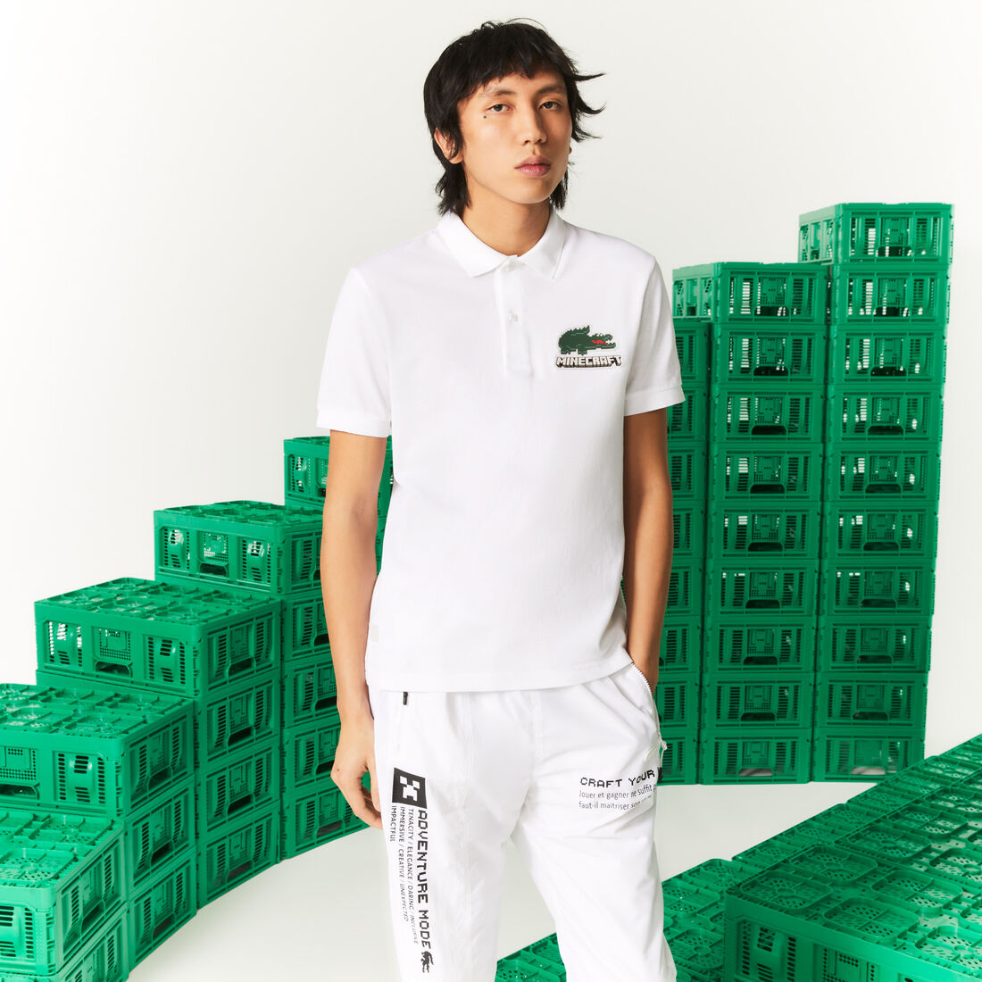 Unisex Lacoste x Minecraft Classic Fit Organic Cotton Polo Shirt Unisex Lacoste x Minecraft Classic Fit Organic Cotton Polo Shirt
