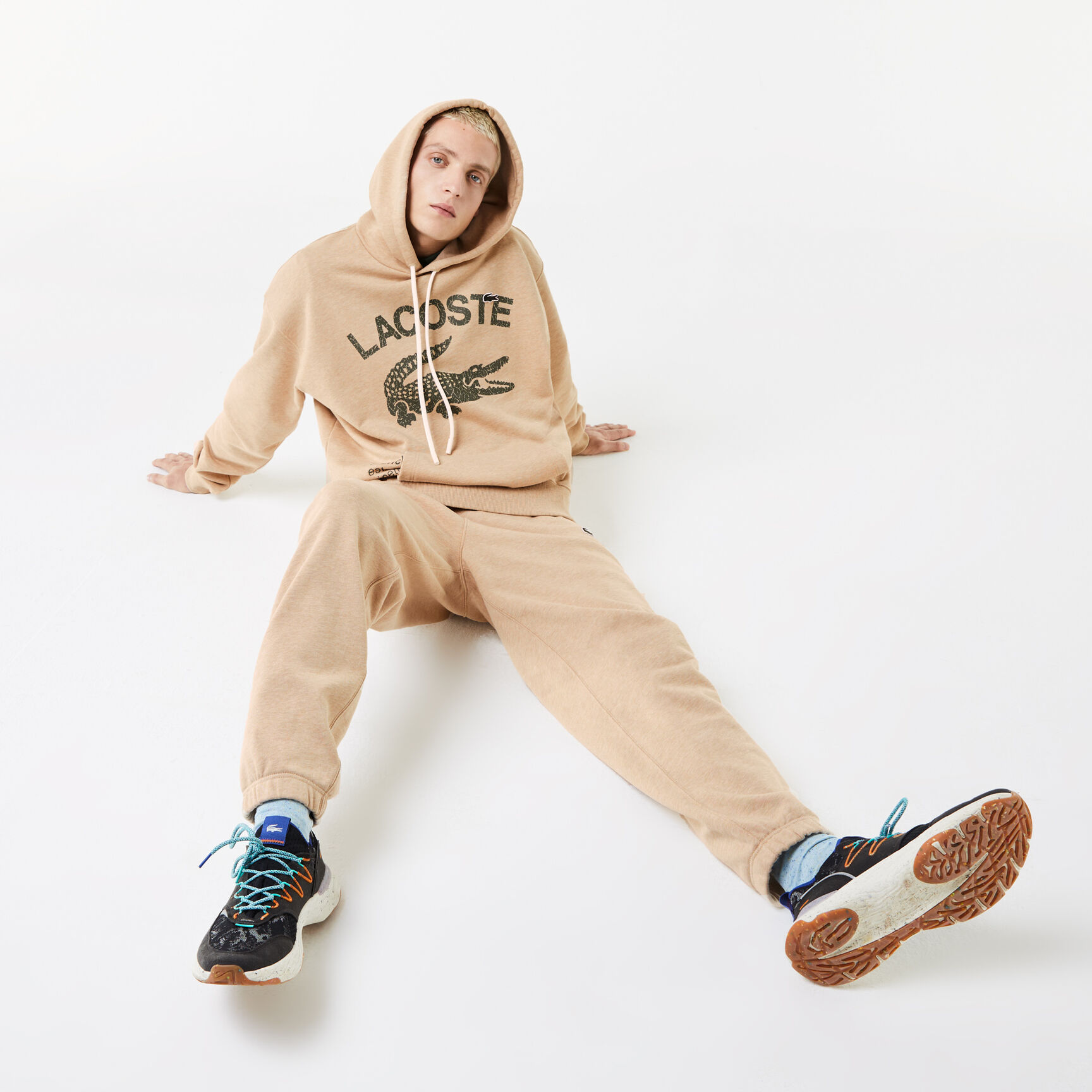 Men's Loose Fit Crocodile Hooded Sweatshirt Men's Loose Fit Crocodile Hooded Sweatshirt