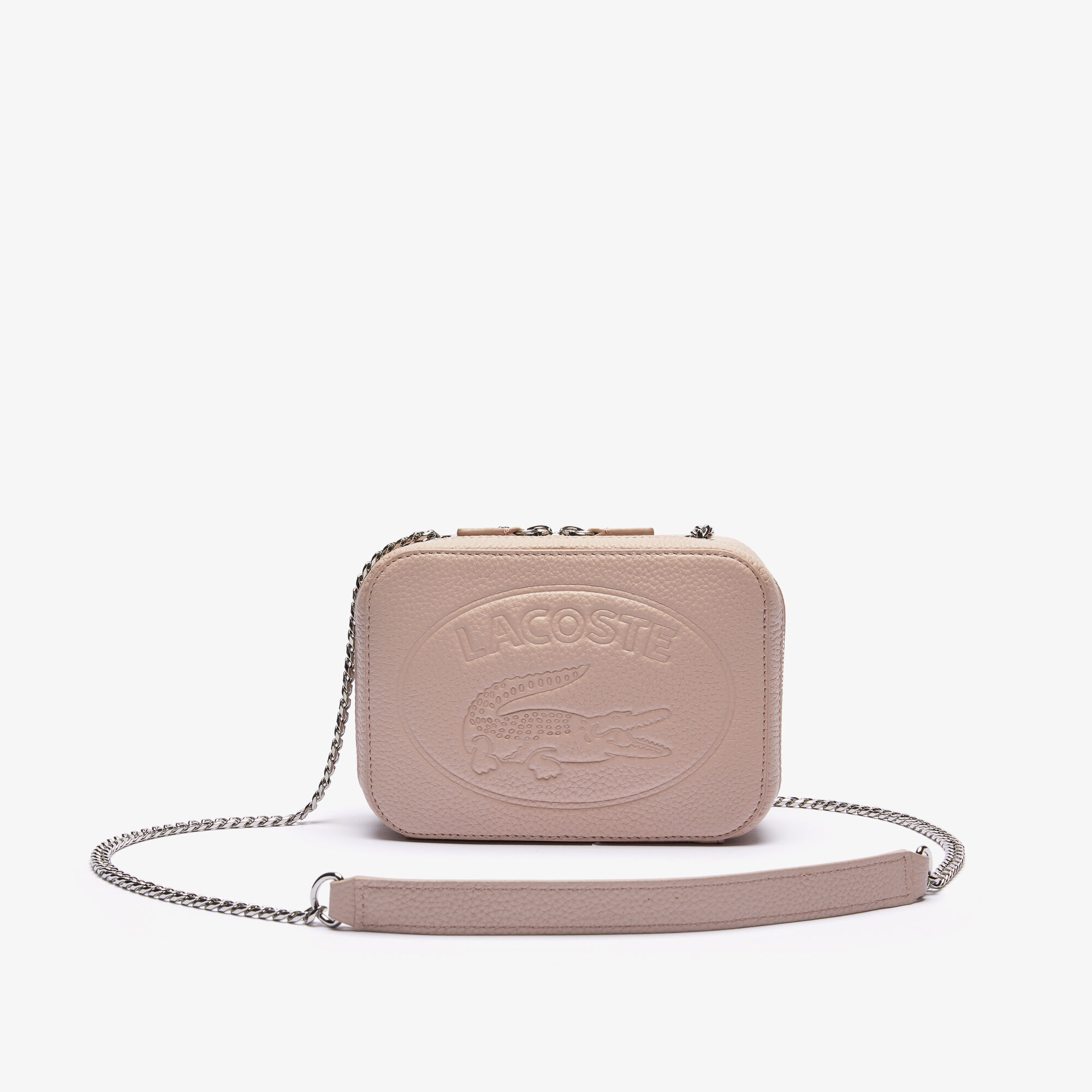 Buy Women s Croco Crew Grained Leather Zip Shoulder Bag Lacoste SA
