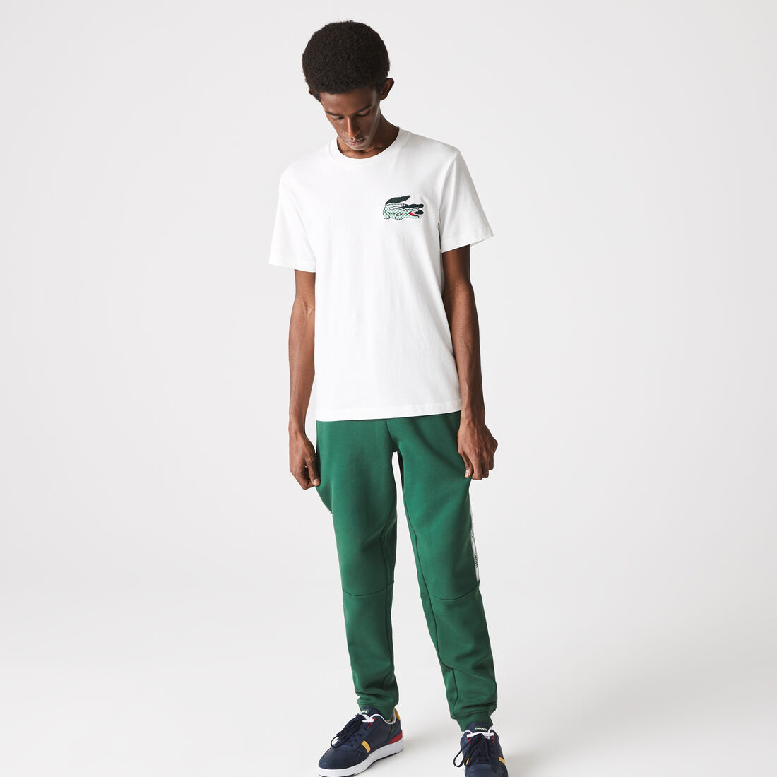 Men's Heritage Crocodile Badge Crew Neck Cotton T-Shirt Men's Heritage Crocodile Badge Crew Neck Cotton T-Shirt