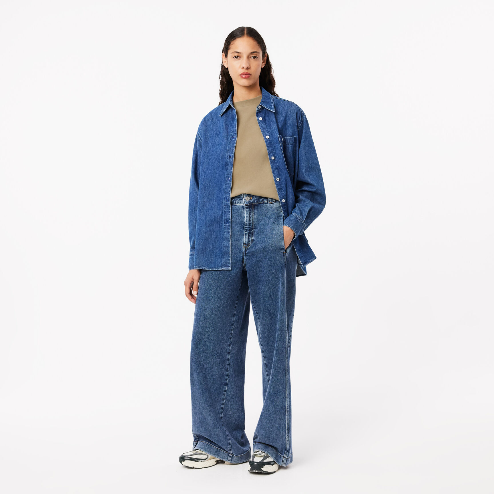 Oversized Wash Effect Badge T-shirt